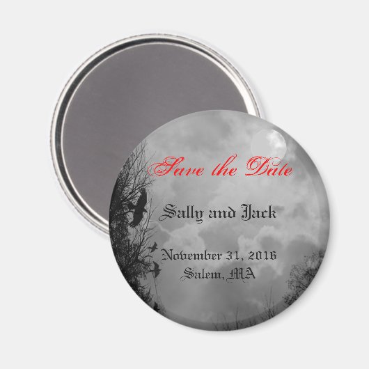 Custom Save the Date Spuk Halloween Sky Magnet (Vorderseite/Rückseite)