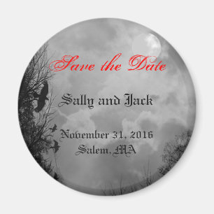 Custom Save the Date Spuk Halloween Sky Magnet