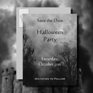 Custom Save the Date Spuk Sky Postcard Ankündigungspostkarte