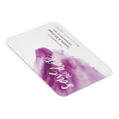 Custom Save the Date Wasserfarbspritze Lila Magnet (Rechte Seite)