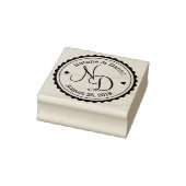 Custom Save the Date Wedber Briefmarke rund Gummistempel (Stempel)