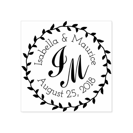 Custom Save the Date Wedber Briefmarke rund Gummistempel (Prägung)