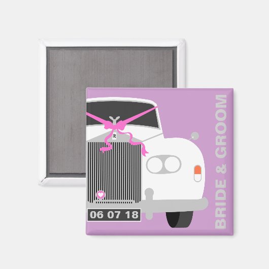 Custom Save the Date Wedding Car Gefallen Magnet (Vorderseite/Rückseite)