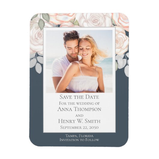Custom Save the Date Wedding Foto Magnet (Vertikal)