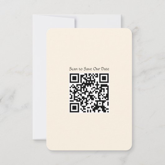 Custom Save the Date Wedding Invitation with QR (Rückseite)
