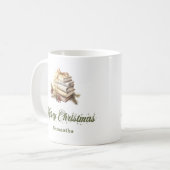 Custom Scandinavian Christmas Name Coffee Mug Kaffeetasse (Vorderseite Links)