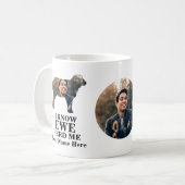 Custom Schafe Foto ich weiß, wir herden mir Papa W Kaffeetasse (Vorderseite Links)