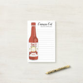CUSTOM scharfe Warme Sauce Einkaufsliste Post-it Klebezettel (Auf Schreibtisch)