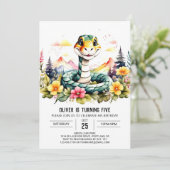 Custom Schlange Kinder Geburtstag Einladung (Stehend Vorderseite)