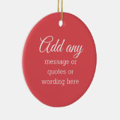 CUSTOM Schlicht Elegante Rote Keramik Keramik Ornament (Rechts)