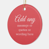 CUSTOM Schlicht Elegante Rote Keramik Keramik Ornament (Links)