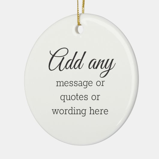 CUSTOM Schlicht Elegante White Keramik Ornament (Links)