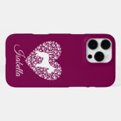 Custom Schnauzer Heart Paws Print - Dog Lover iPhone Hülle (Rückseite (Horizontal))