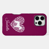 Custom Schnauzer Heart Paws Print - Dog Lover iPhone Hülle (Rückseite (Horizontal))