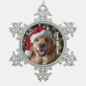 Custom Schneeflocken Zinn-Ornament (Vorderseite)