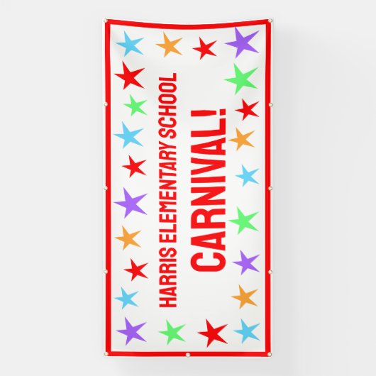 Custom School Carnival Banner (Vertikal)