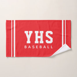Custom School Initials Baseball Team Sports Handtuch