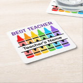 Custom School Napkins, Personalisieren Lehrergesch Rechteckiger Pappuntersetzer (angewinkelt)