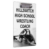 Custom School Wrestling Coach Klemmbrett (Rechts)