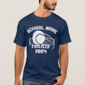 Custom Schools Sport-Tennisteam T-Shirt (Vorderseite)