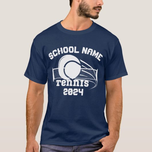 Custom Schools Sport-Tennisteam T-Shirt (Vorderseite)
