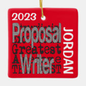 CUSTOM, Schriftsteller Keramikornament (Vorderseite)