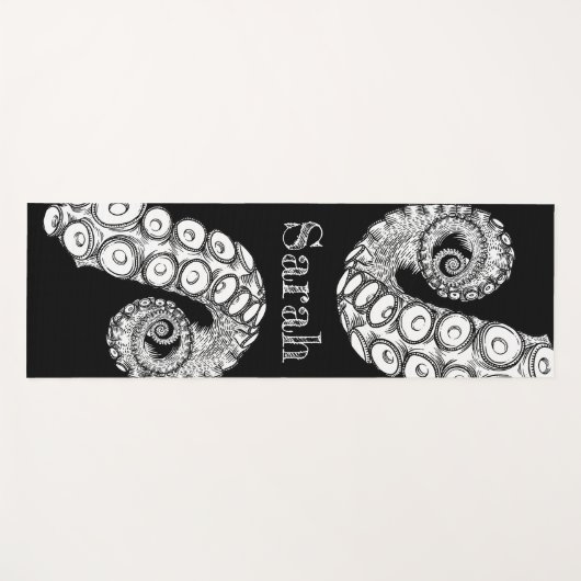 Custom- Schwarz-Gelb-Octopus-Tentakel Yoga-Mat Yogamatte (Vorderseite (Horizontal))
