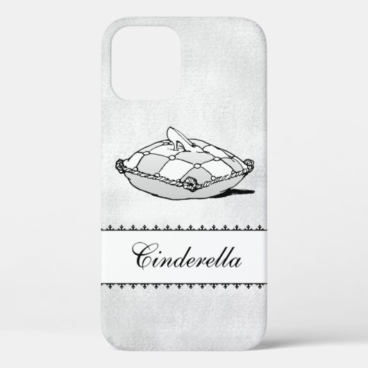 Custom Schwarz-weiß Cinderella Slipper iPhone Case (Rückseite)