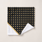 CUSTOM SCHWARZ-WEISS GOLD HEARDS BADEZIMMER TOWEL  BADHANDTUCH SET (Waschlappen)
