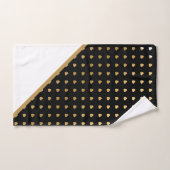 CUSTOM SCHWARZ-WEISS GOLD HEARDS BADEZIMMER TOWEL  BADHANDTUCH SET (Handtuch)