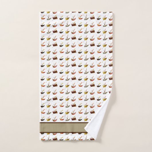 Custom Schwarz-weiß Tan Fly Fishing Coastes Badhandtuch Set (Handtuch)