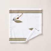 Custom Schwarz-weiß Tan Fly Fishing Coastes Badhandtuch Set (Waschlappen)