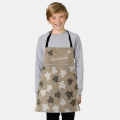 Custom Schwarz-weiß Tribal Art Turtles Pattern Schürze (Getragen)