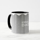 Custom Schwarz-weiß Trippy Stripes Cool Psychedeli Tasse (Vorderseite Links)