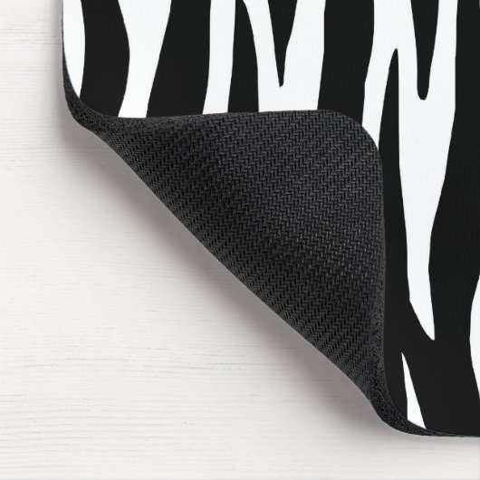 Custom Schwarz-weiß Zebra Mousepad (Ecke)