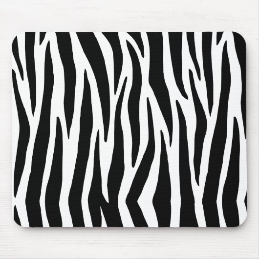 Custom Schwarz-weiß Zebra Mousepad (Vorne)