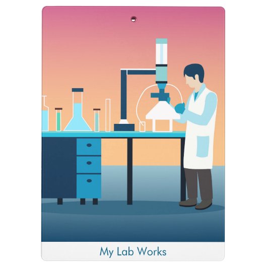 Custom Science Lab Student  Klemmbrett (Rückseite)