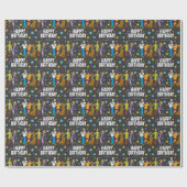 Custom Scooby-Doo Gang Happy Birthday Geschenkpapier (Flach)