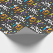 Custom Scooby-Doo Gang Happy Birthday Geschenkpapier (Ecke)