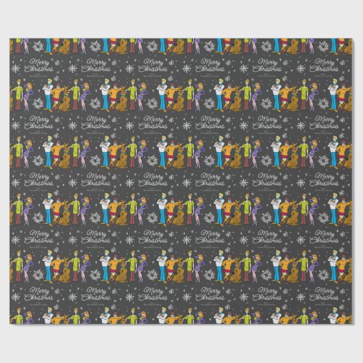 Custom Scooby-Doo Gang Weihnachtsschneeflocke Geschenkpapier (Flach)