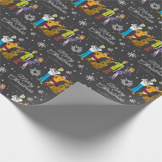Custom Scooby-Doo Gang Weihnachtsschneeflocke Geschenkpapier (Ecke)