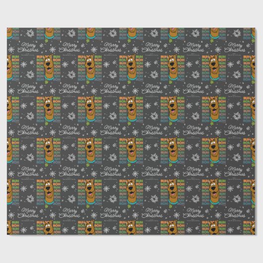 Custom Scooby-Doo Ruh Roh Weihnachtsschneeflocke Geschenkpapier (Flach)
