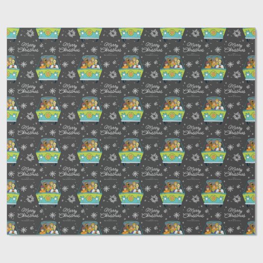 Custom Scooby-Doo Weihnachtsschneeflocke Grafik Geschenkpapier (Flach)