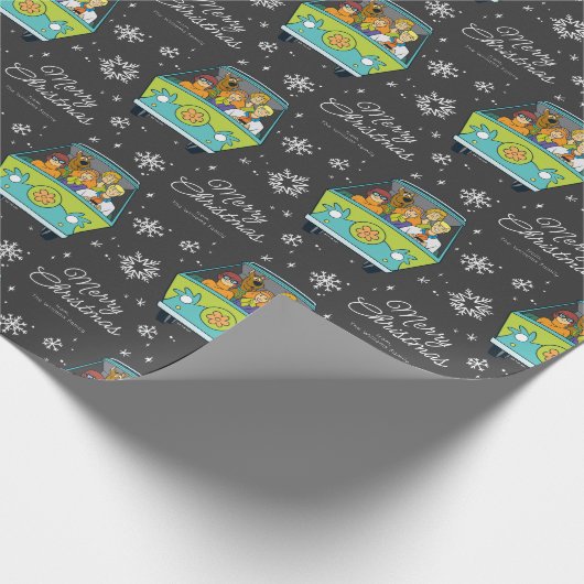 Custom Scooby-Doo Weihnachtsschneeflocke Grafik Geschenkpapier (Ecke)