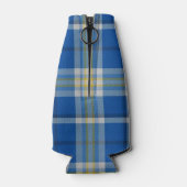 Custom Scotland Flaggenfarben Tartan kariertes Mus Flaschenkühler (Rückseite)