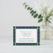 Custom Scott Kariert Wedding Enclosure Card Begleitkarte (Stehend Vorderseite)