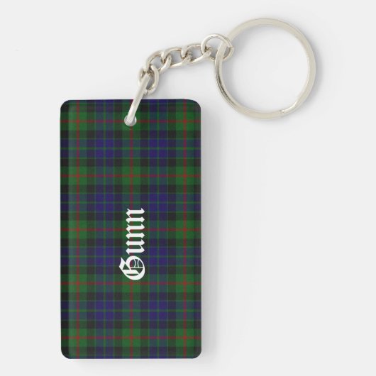 Custom Scottish Gunn Tartan Kariert Key Chain Schlüsselanhänger (Rückseite)