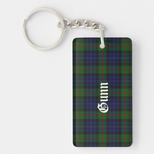 Custom Scottish Gunn Tartan Kariert Key Chain Schlüsselanhänger (Vorderseite)