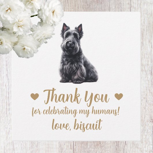 Custom Scottish Terrier Dog Gastgeschenk Hochzeit Geschenkanhänger