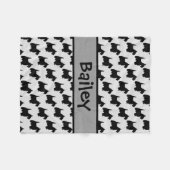 Custom Scottish Terrier Dog Silhouette Fleecedecke (Vorderseite (Horizontal))